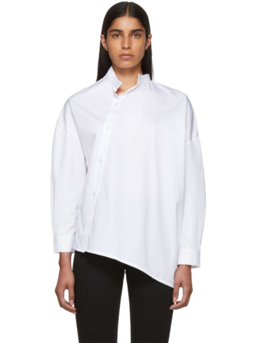 Asymmetric Poplin Shirt - Picture 3 of 8